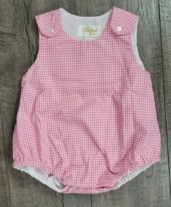 Baby Girl Rosalina 3 Month Pink & White Check Romper Outfit - Picture 1 of 2