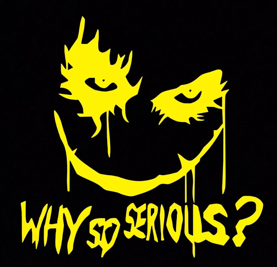 Yellow Joker Why So Serious STICKER DECAL SUICIDE SQUAD HARLEY QUINN BATMAN - Image 1 of 1