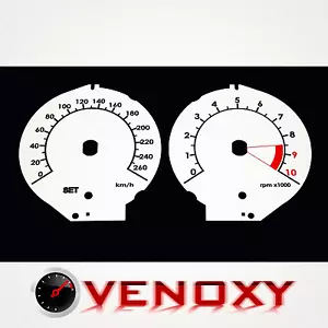 BMW R1200 RT 2010-2013 KM/H Aftermarket Instrument Cluster White Gauge Faces - Picture 1 of 1