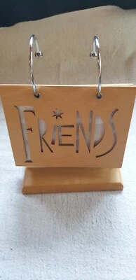 VTG “FRIENDS” Photo / Recipe Flip Display ELSA L Wood - Image 1 of 4