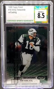 Vinny Testaverde 1999 Topps Finest #16 With Coating CSG 8.5 NM-MT+ Jets - Picture 1 of 1