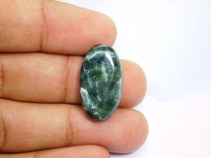 100% Natural seraphinite Cabochon Loose Gemstone For Jewelry 18 Cts. ME-1857 - Picture 1 of 4