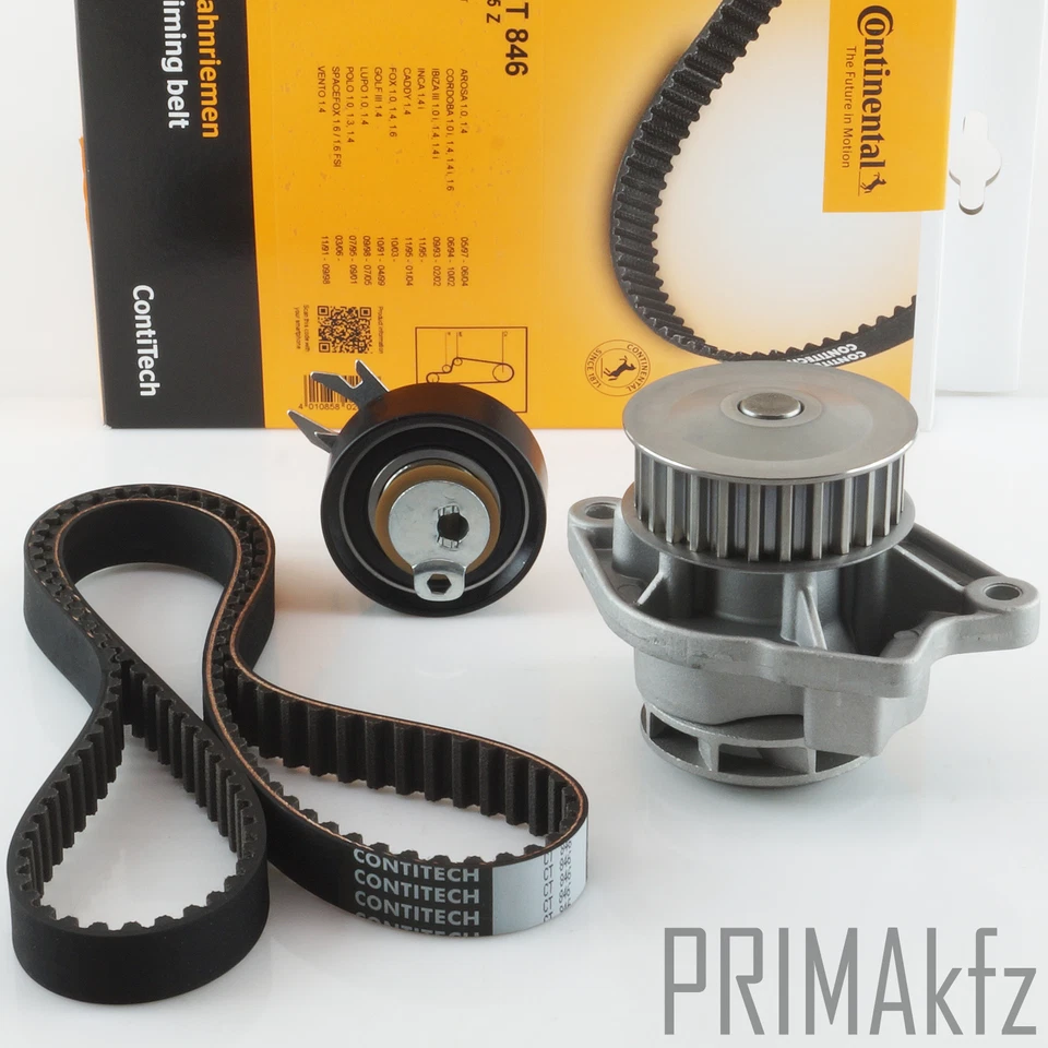 CONTI Zahnriemen + Spannrolle + Wasserpumpe für Seat VW Lupo Polo 1.0 1.4 1.6 - Bild 1 von 1