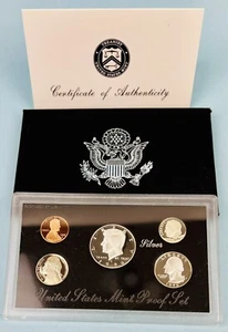 1996-S US Mint 90% SILVER PROOF SET (5-Coins) COA & Sealed Display Case, OGP - Picture 1 of 15