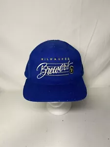 90s Rare Milwaukee Brewers Sport Specialties Script SnapBack Wool Hat/cap! - Picture 1 of 6