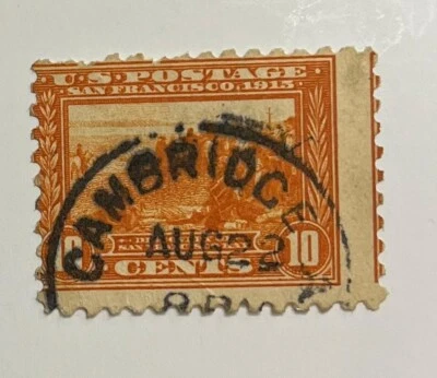 US Postage Scott #404 used 10-cent Pan-Pac Expo orange HR - Image 1 of 2