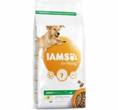 IAMS LARGE DOG - (2kg to 12kg) - Vitality Adult 1+ Dry Food bpl Big Kibble Meals