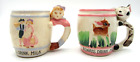 Lot 2 Vintage  Always Drink Milk  Baby Childs Cups Mugs - Jack Jill - Deer