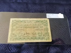 Egypt 5 Piastres 1940 Pick #163 Circulated - Picture 1 of 2