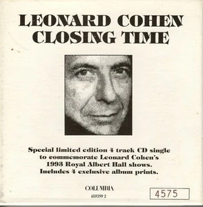 Leonard Cohen - Closing Time - Special Limited Edition - CD - Like New - Picture 1 of 4