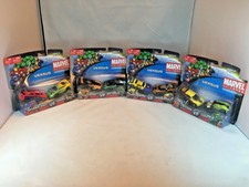 2011 MAISTO MARVEL UNIVERSE LOT OF 4 DIECAST CARS SPIDERMAN THOR WOLVERINE MOC