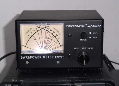 ES220 V2 SWR Meter Power Meter 1000W VHF/UHF Dual Band 140-480MHz AVG/PEP Meter - Image 1 of 4