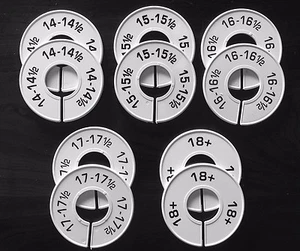 Clothing Dress Shirt Rack Size Divider - Neck Sizes (14 - TO 18+) 10 Dividers - Picture 1 of 1