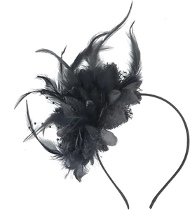 Fascinator Hüte für Damen Retro Schleier Hut Elegant Feder Mesh Tea Party Stirnb - Bild 1 von 7