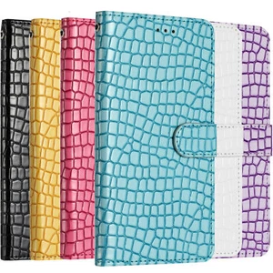 Leather Crocodile Wallet Phone Case For Google Pixel 10 9 8 7 6 Pro 8A 9A 7A 6A - Picture 1 of 17