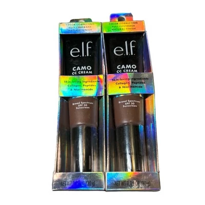 Elf 2 Bottles Camo CC Cream Rich 640 W 1.05 Oz Warm Neutral Full Coverage - Image 1 of 4
