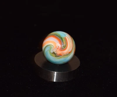 DAS многоцветный 🟣🟠🔵Pastel Swirl🐏Rams голова паттен мрамор размер .703 = 45/64 новом - Изображение 1 из 4