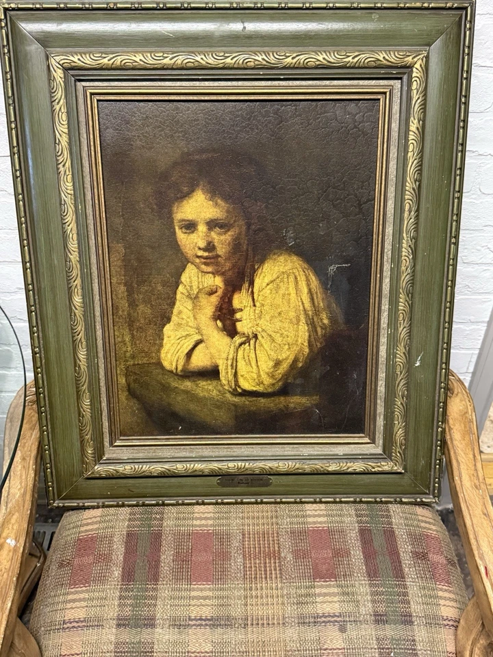 Rembrandt girl at the window this art print appears to be very old Number Tg11 - Image 1 of 3