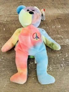 Ty Beanie Baby: Peace Bear 1996 - Multicolor - Picture 1 of 7