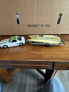 Corgi Fiat X19 With Race Boat And Trailer - Picture 1 of 10