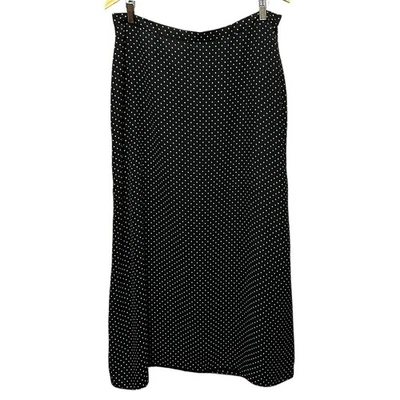 Maxi Falda Jones Wear para Mujer 16 Negra Lunares Línea A Cremallera Carrera Clásica Preppy Foto 1 de 4