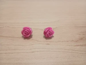Orecchini traforati, rose rosa - Foto 1 di 2