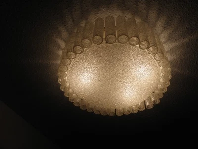 Designer ceiling lamp Doria ceiling light lamp ice glass 27 glass tubes ø 39 cm - Image 1 of 4