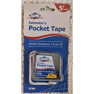 Alvin Estimator's 5 Feet Long Pocket Tape ET584 NEW & SEALED - Picture 1 of 4
