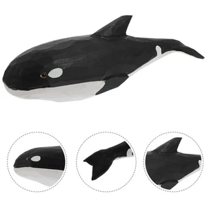 Adorno de ballena de madera creativo adorno de escritorio de ballena para el hogar - Imagen 1 de 12