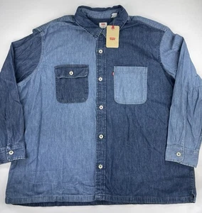 Levis Utility Shacket Multi Denim Blue Mens Size 2XL - Picture 1 of 7