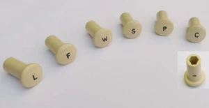 Classic Car L F W S P C Cream Knob Set, Morgan Alvis Morris Wolseley etc - Picture 1 of 1