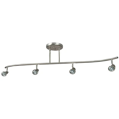 Sunset Lighting 4-Light Track 6.5W Bright Satin Nickel Finish GU10 base F2967-80 - Image 1 of 2