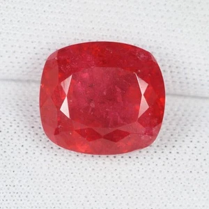 7.74 ct BEST GRADE VIVID  RED - NATURAL RHODONITE  Cushion  See Vdo # 8910  DS - Picture 1 of 2