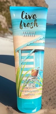 Crema corporal Bath & Body Works Seaside Breeze tubo ultra karité vivo fresco 8 oz Foto 1 de 4