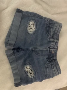 KIDS jumping beans Girl Blue Jean Shorts Size 5 Adjustable Waist! - Picture 1 of 4