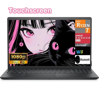Dell Inspiron 15.6" Touch Laptop Win11Pro 4.5GHz 8 core Ryzen7 UpTo 64GB RAM 4TB - Image 1 of 4