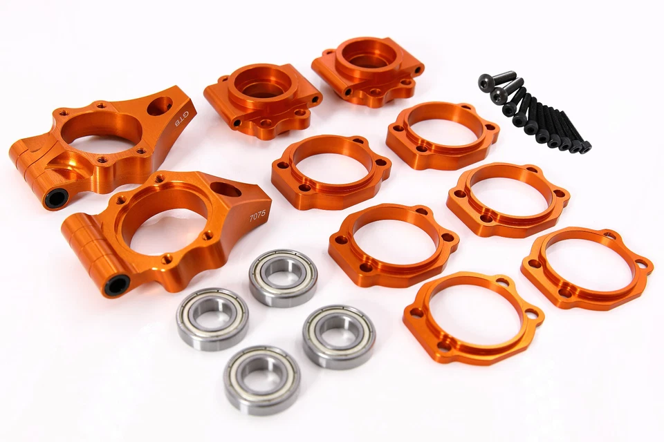CNC Aluminum Front Rear Wheel Hub Carrier Kit for 1/5 RC Car HPI  Baja 5B SS 5SC - Image 1 of 1