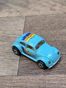 1989 Hot Wheels VW BUG Speed Fleet Teal w/ Rare Tampo Blue/Orange/Yellow - Picture 1 of 7