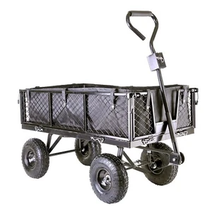 Garden TROLLEY Heavy Duty 350KG Cart Wagon INC. Liner & Removable/Folding Sides - Picture 1 of 11