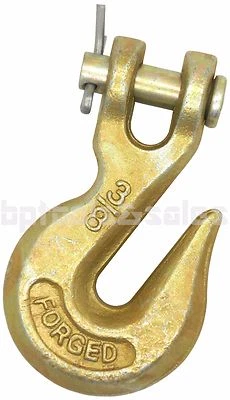 ATE PRO TOOLS (10) 3/8" 5/16" 1/4" Clevis Chain Grab Hook Wrecker Tow Chain Truck Trailer Tie