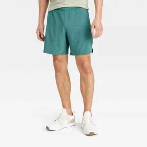All In Motion Workout Running Sport Shorts 7" | Men’s LARGE | Teal Green NWT - Picture 1 of 3