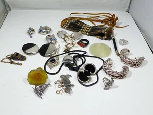 STERLING SILVER JEWELRY LOT AND OTHER ODDITIES - Picture 1 of 12