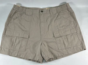 NWT Red Head Men's 42 Beachcomber Cargo Shorts Beige Twill Flat Front Pockets - Picture 1 of 6