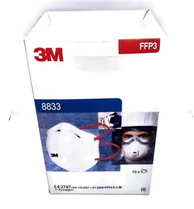 Mascarilla Desechable 3M 8833 FFP3 (Pack de 10) - Imagen 1 de 6