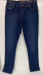 Children’s Place Girls 13 Blue Denim Dark Wash Super Skinny Jeans Pre Owned - Picture 1 of 11