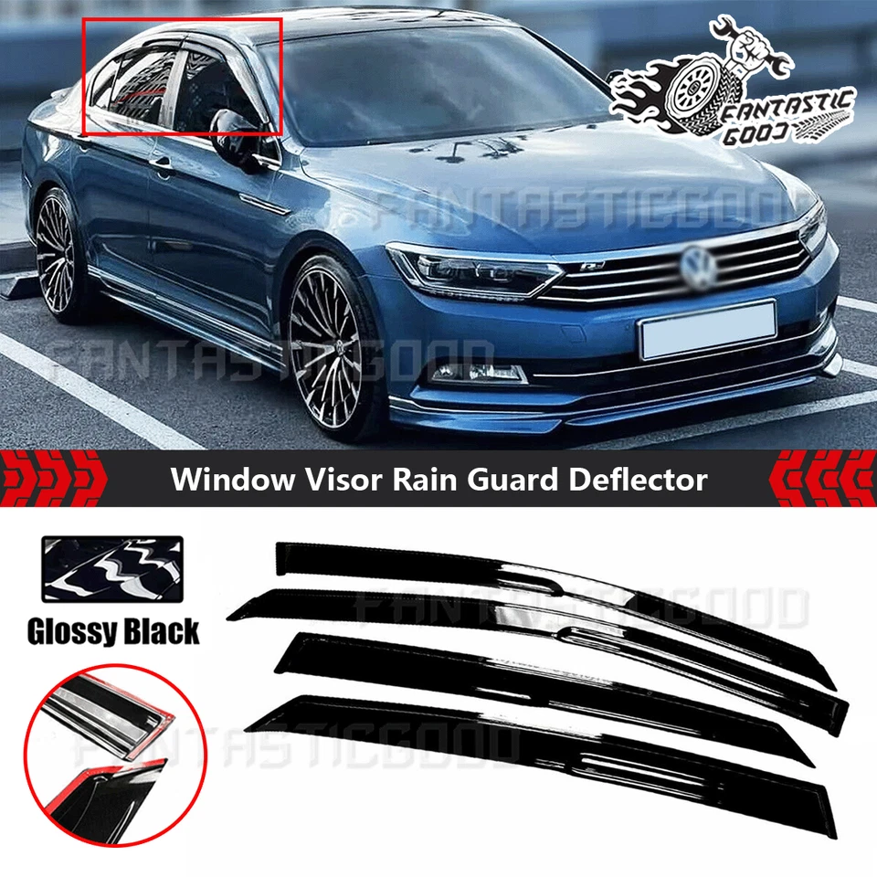 Para VW Passat Sedán 2012-2018丨JDM-Mugen Estilo Ventana Visera Protector de Lluvia Deflector Foto 1 de 4