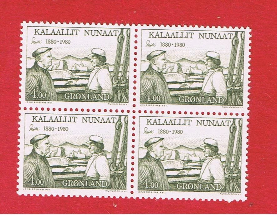 Greenland #135  MNH OG  block of 4 Mikkelsen  Free S/H - Image 1 of 1