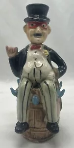 Decanter vintage Hobo/Clown dipinto a mano con 4 tazze abbinate - Made in Japan - Foto 1 di 4
