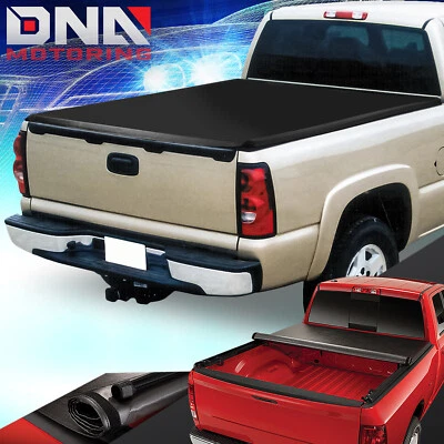 FOR 1988-2002 CHEVY GMC C/K 1500 6.5 FT FLEETSIDE BED SOFT ROLL-UP TONNEAU COVER - Image 1 of 4