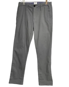 Odin & Ivy Chino Pants Boys 12 Gray Straight Leg Stretch Twill Preppy - Picture 1 of 10